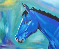 The horse's dream, acrylics on canvas