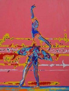 Dancer II, acrylics on canvas
